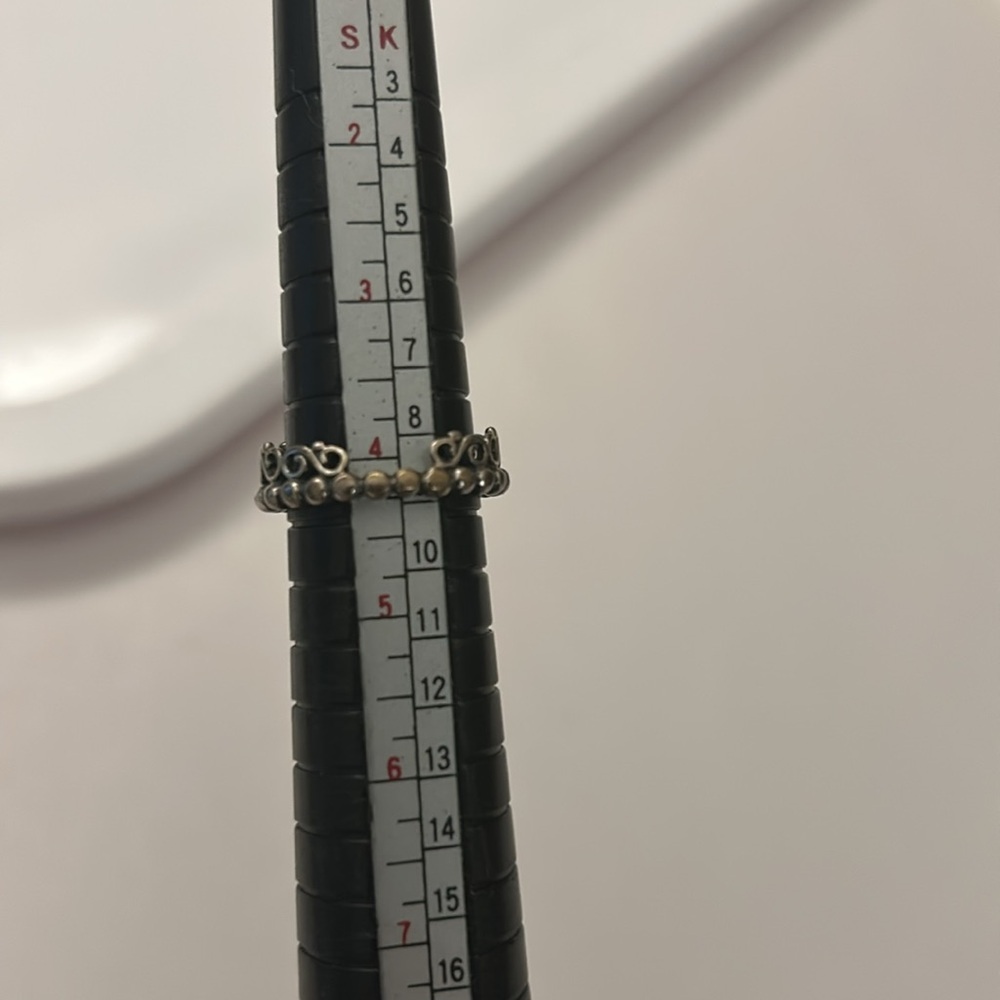 925 Ale Pandora Crown Ring Size 4 - Picture 3 of 10